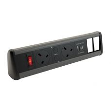Power Pack 2 Power, 2 Cut-outs & USB Black or White